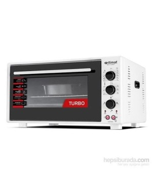 İtimat 8060 Çift Camlı Fanlı Fırın (60lt) Beyaz