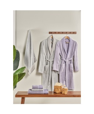 Tac 1500187784001 Pure Cotton Aıle Setı Alba Lavanta Grı