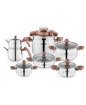 Schafer New Honor Çelik Çeyiz Seti 13 Parça Rosegold