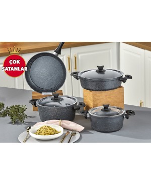 Taç Master Cook 7 Prç Tencere Seti Uzay Grisi