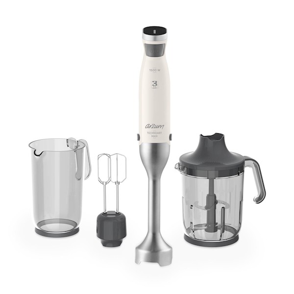 Arzum AR1065 Technoart Maxi El Blender Seti Krem Arzum AR1065 Technoart Maxi El Blender Seti Krem