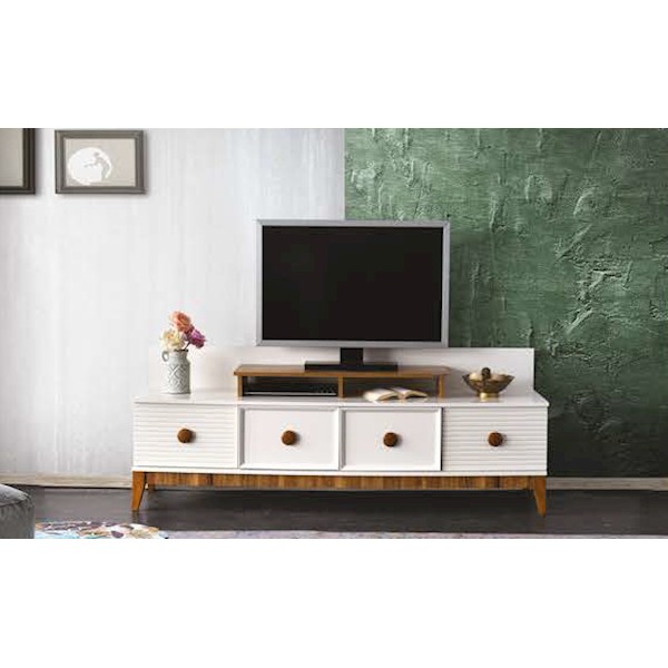 Damla Tv Sehpası Ceviz-Ecru Damla Tv Sehpası Ceviz-Ecru