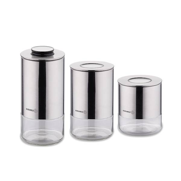 Korkmaz A5520 Stora Plus 3'lü Saklama Seti Satin Korkmaz A5520 Stora Plus 3'lü Saklama Seti Satin