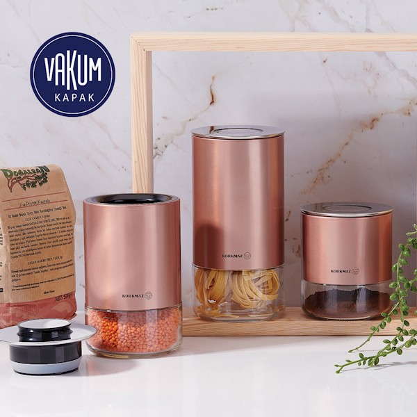 Korkmaz A5520-2 Stora Plus 3'lü Saklama Seti Rose Gold Korkmaz A5520-2 Stora Plus 3'lü Saklama Seti Rose Gold