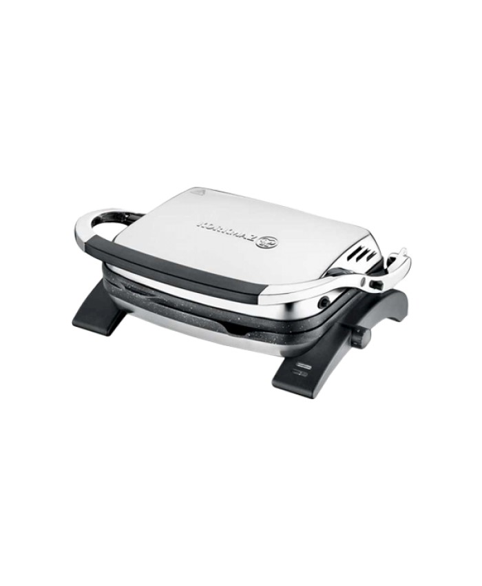 Korkmaz A328-05 Tostkolik Tost Makinesi Inox Siyah Granit