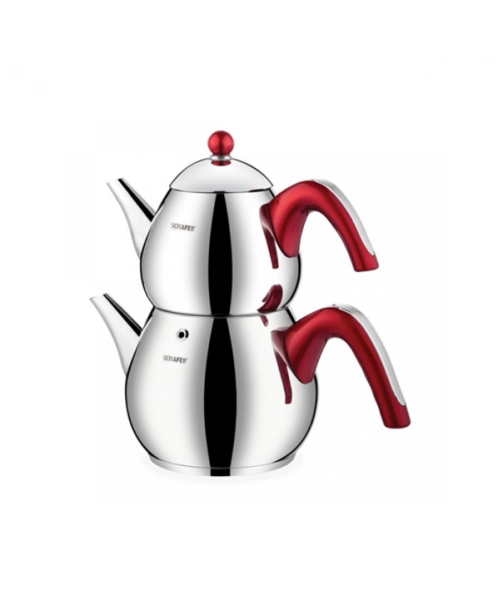 Schafer Tea Chef Çaydanlık Takımı Orta 4 Parça Kırmızı