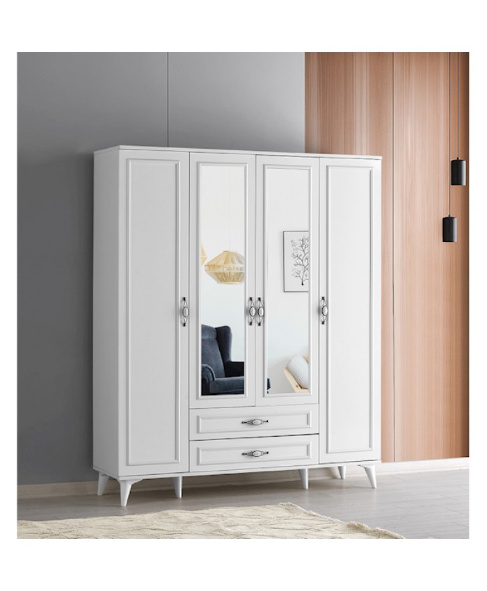 Selvi Irmak 4 Kapaklı Aynalı Dolap (Aytaşı/Aytaşı) 4042
