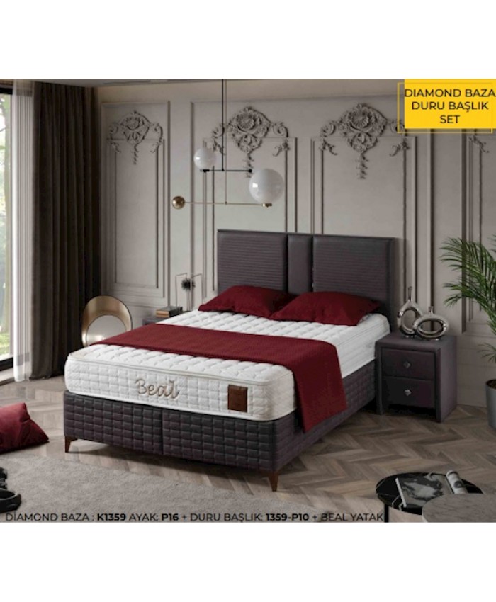 Türkmen Beal Yatak & Duru Başlıklı 150x200 SET (1359)