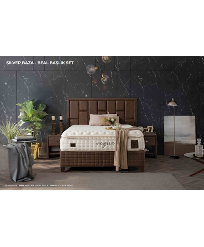 Türkmen Vogue Yatak & Beal Başlıklı Set 150x200
