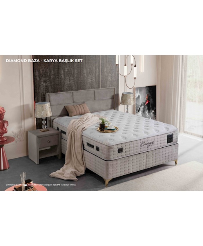 Türkmen Energy Yatak & Karya Başlıklı Set 150x200 (1136)