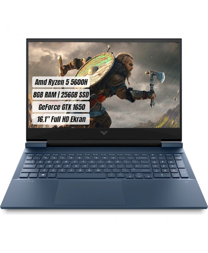 Hp Victus 16-e0012nt 4h0s3ea R5-5600h 8 Gb Ram 256 Gb Ssd Gtx1650 16.1" Freedoss Notebook