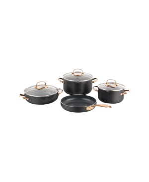 Korkmaz A1358 / A1372 Galaksi 7 Parça Tencere Seti Rosegold