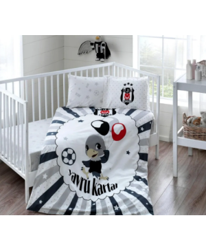 Taç 1000007197 Lisanslı Ranforce Nevresim Takımı Beşiktaş Balloon Baby