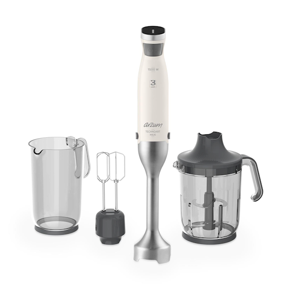 Arzum AR1065 Technoart Maxi El Blender Seti Krem Arzum AR1065 Technoart Maxi El Blender Seti Krem