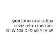 Lotus Orta Sehpa-Ceviz Ekru Mermer Desen