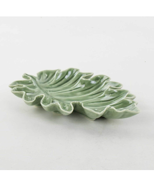 Euro Flora 53429 Tabak Yaprak Seramik 24,5x16x3,5 Cm.