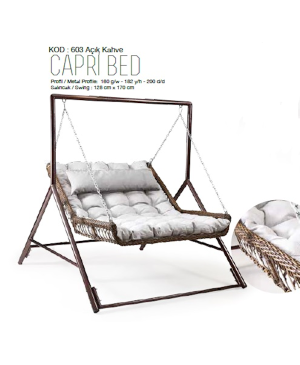 Capri Bed 603  Açık Kahve
