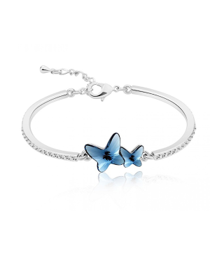 Swarovski® Taşlı Kelebek Bileklik (Altın Kaplama)