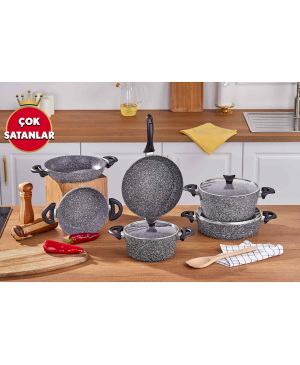 Taç Master Cook 7 Prç Tencere Seti Gri-3454