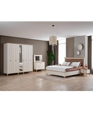 Bella 5 Kapaklı Yatak Odası Takımı ( Bazalı )