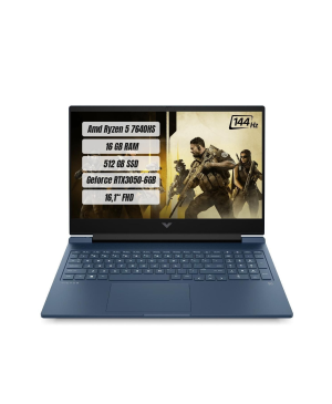HP Victus 16-S0032NT Amd R5 7640HS 16GB 512GB SSD RTX3050-6GB Fdoss Gaming Notebook