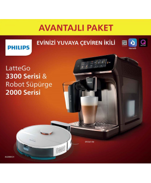 Philips Xu2000/21 Robot Süpürge & Ep3347/90 Otomatik Espresso Makinesi İkili Paket