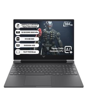 Hp Victus B82wjea Amd R5 8645hs 16gb 512gb Ssd Rx6550m-4gb Freedos 15.6" Fhd 144hz Notebook