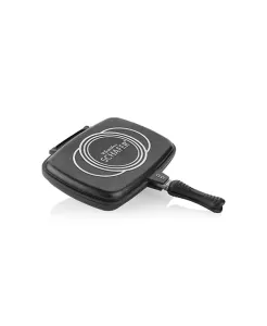 Schafer Kare Double Grill Pan 32-34 cm Siyah