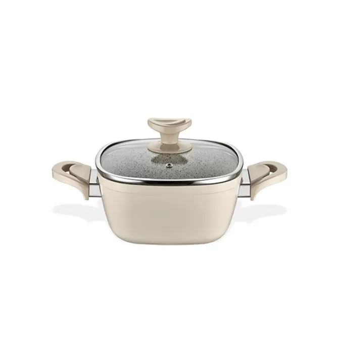 Schafer Gastronomie Granit Derin Tencere 20 cm Krem