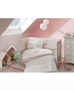 Taç 1500188504001 Nakışlı Bebek Uyku Seti Party Pembe