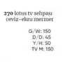  Lotus Tv Sehpası Ceviz-Ekru-Mermer