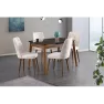 Ece Masa Takımı Ceviz-Mermer ( 4 Ad. Milano Ceviz-Krem Sandalye ) 47/1 Görseli