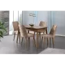 Selvi 554 Ece Masa Takımı Ceviz-Ceviz ( 4 Ad. Milano Ceviz - Kahve Sandalye ) Görseli