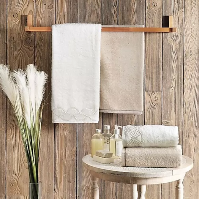 Taç 1500186404001 Bambu Hamam Setı Alına Ekru&bej