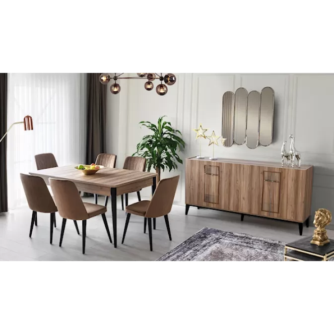 Vize Zen Yemek Odası Takımı ( 6 Ad. Sandalyeli )