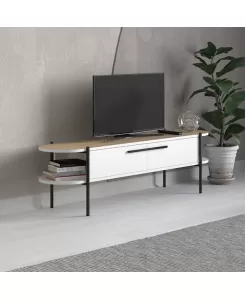 Nc Otis 160 Cm Tv Sehpası 23693.2 (beyaz-meşe)