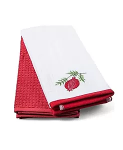 Taç 1500186597001 2x4060 Mutfak Havlu Seti Pomegranate