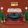 Taç Triton  Döküm 3'lü Sahan Set Siyah-