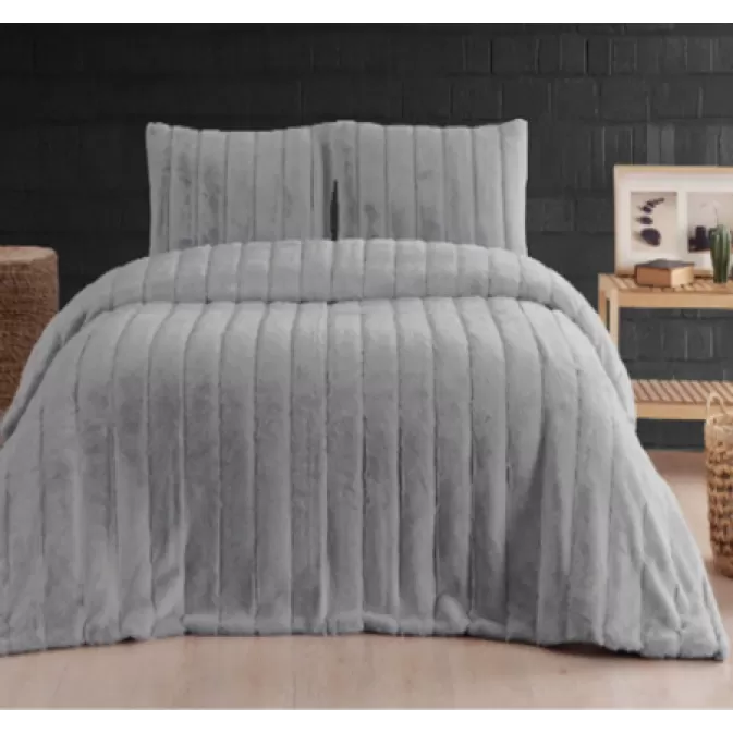 Golden Home Merinos Luxe Ç.k Yatak Örtüsü-Gry STRIPE