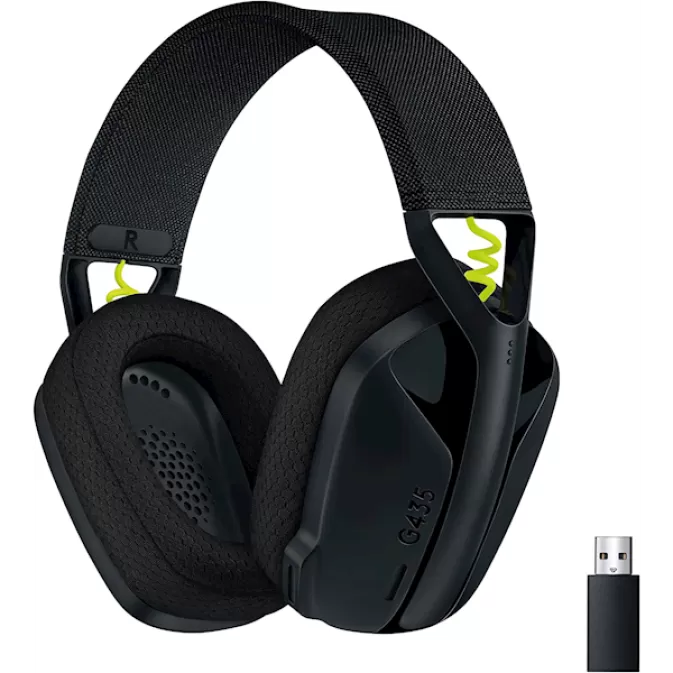 Logitech G435 Lightspeed Kablosuz Mikrofonlu Kulak Üstü Oyuncu Kulaklığı Siyah