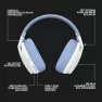 Logitech G435 Lightspeed Kablosuz Mikrofonlu Kulak Üstü Oyuncu Kulaklığı Beyaz