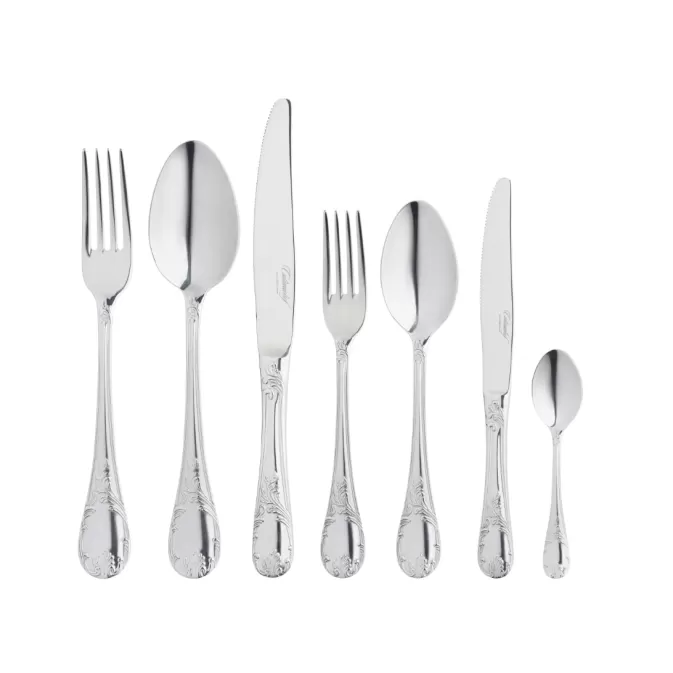 CULINACHEF Hepburn 84 Parça Sandıklı Çatal Kaşık Bıçak Takımı Gümüş 