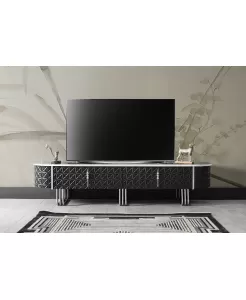 Yekta Barcelona Siyah - Gümüş  603 Tv Sehpası 200cm