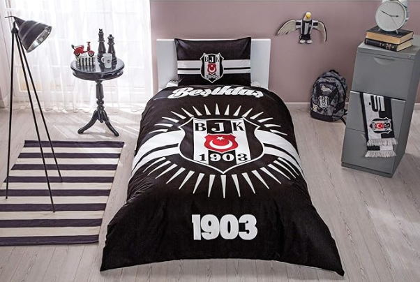 Taç 60150736 Lisanslı Nevresim Takımı Tek Kişilik Beşiktaş-FIRSAT ÜRÜNÜ