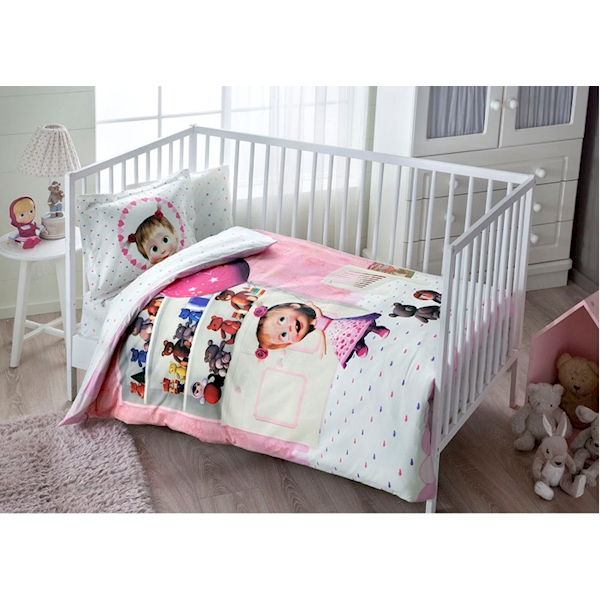 Taç 1000007214 Lisanslı Ranforce Nevresim Takımı Masha Baby