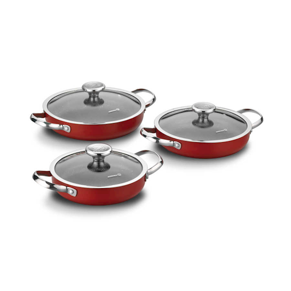 Korkmaz A1256 Zeta 6 Parça Omlet Set Kırmızı Korkmaz A1256 Zeta 6 Parça Omlet Set Kırmızı