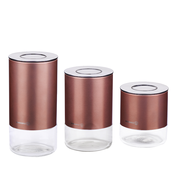 Korkmaz A5520-2 Stora Plus 3'lü Saklama Seti Rose Gold Görseli