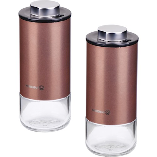 Korkmaz A5521-2 Stora Plus Tuzluk Biberlik Seti Rose Gold