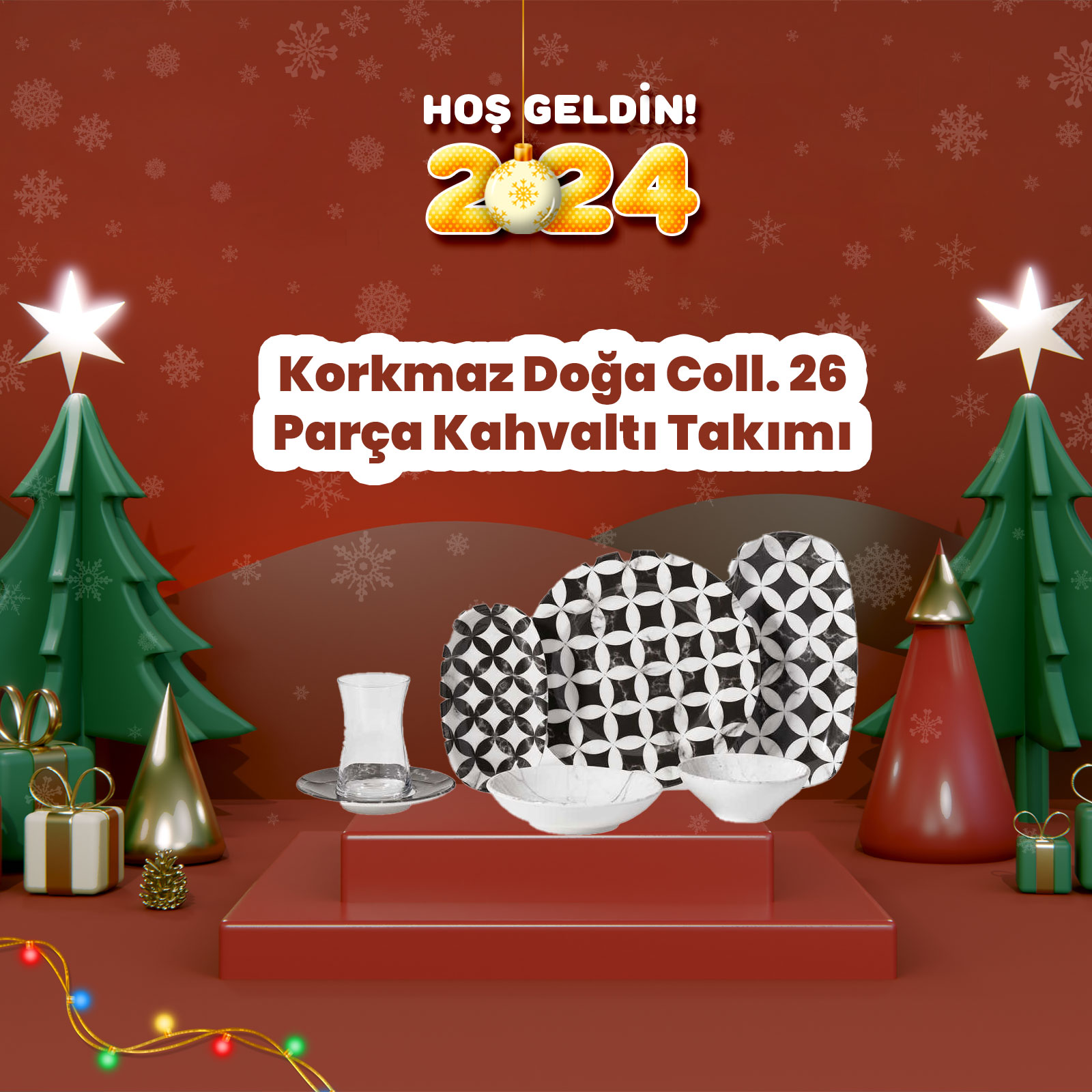 Korkmaz A8744 Doğa Coll. 26 P Kahvaltı Takımı Görseli