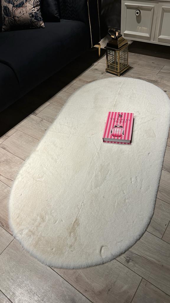 Touch Me Peluş Cream 80x160 cm OVAL